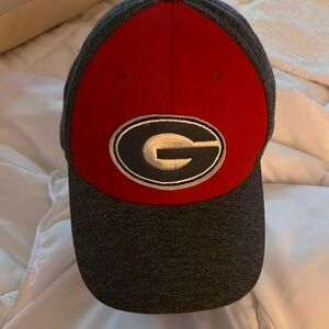 GEORGIA bulldogs Red Gray Hat Athletic Adjustable  Unisex